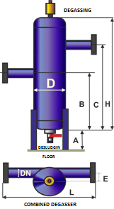 combined degasser